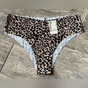 New Nobo, No Boundaries No Show Cheeky Panties Size XXL or XXXL Leopard Print